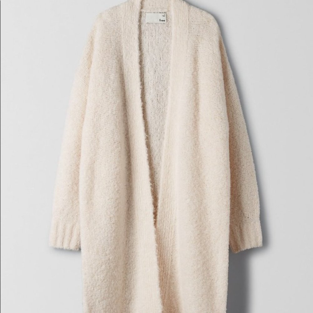 Wilfred-Free Aritzia Amora Long Cardigan in Alpaca